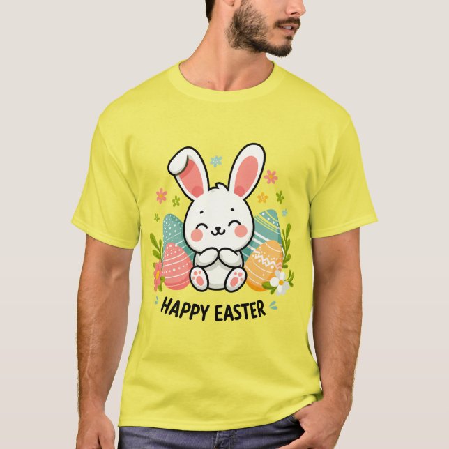 Happy Oaster Bunny T-Shirt (Vorderseite)