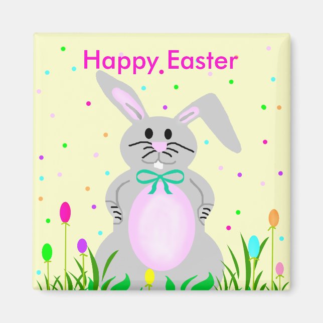 Happy Oaster Bunny Template Magnet (Vorne)