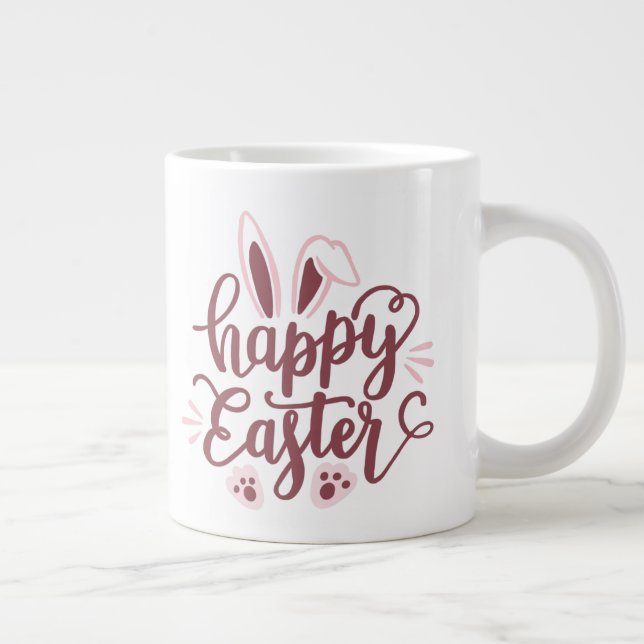 Happy Oaster Bunny Two-Tone Jumbo-Tasse (Rechts)