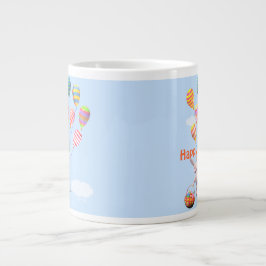Happy Oaster Bunny und Balloons Jumbo-Tasse