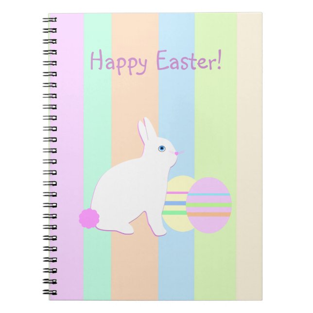 Happy Oaster Bunny und Eier Notizblock (Vorderseite)