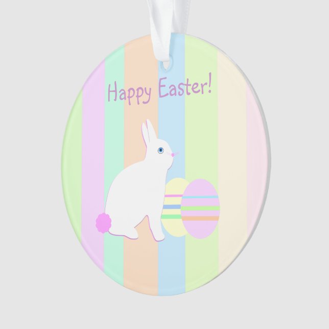 Happy Oaster Bunny und Eier Ornament (Vorderseite)