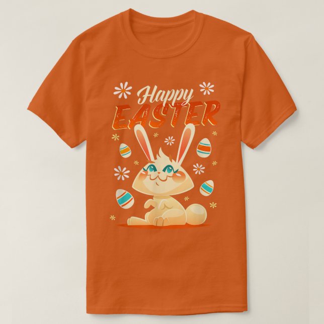 Happy Oaster, Bunny und Eier T-Shirt (Design vorne)