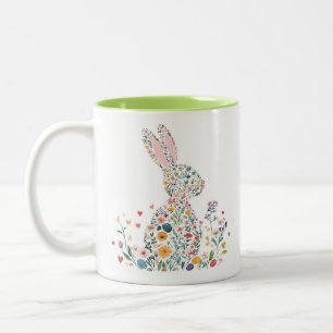 Happy Oaster Bunny Zweifarbige Tasse