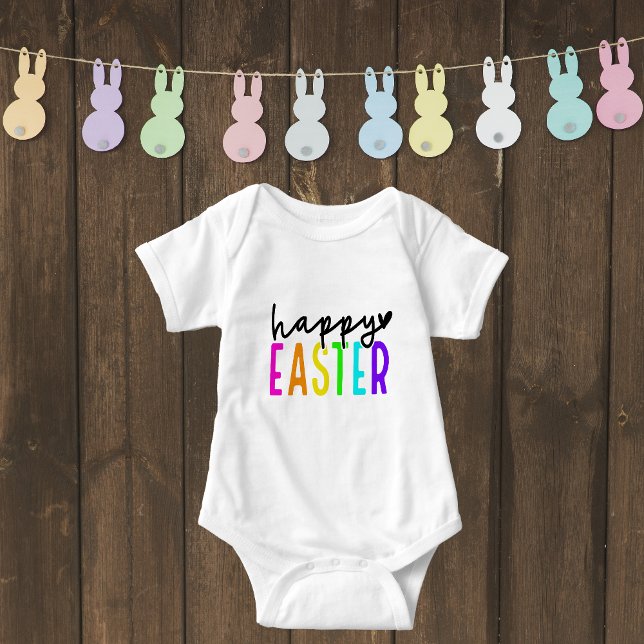 Happy Oaster bunt Baby Strampler (Von Creator hochgeladen)