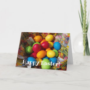 Happy Oaster bunte Eier pisanky traditionell Karte