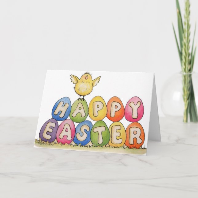 Happy Oaster Card - Happy Chick Feiertagskarte (Vorderseite)