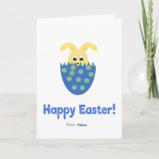 Happy Oaster Card in blau Feiertagskarte