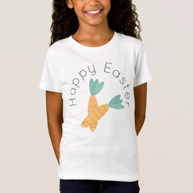 Happy Oaster Carrot Bunch Girl T-Shirt (Vorderseite)