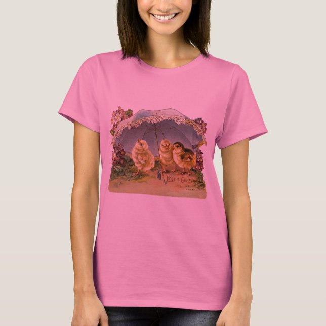Happy Oaster Chicks Vintag T-Shirt (Vorderseite)