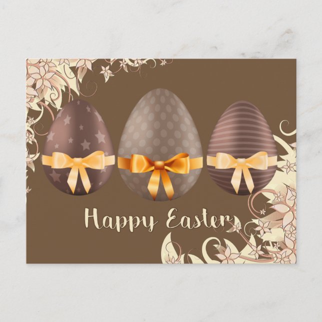 Happy Oaster, Choco Easter Eggs Feiertagspostkarte (Vorderseite)