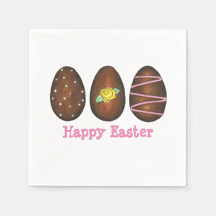 Happy Oaster Chocolate Buttercreme Ei Candies Serviette