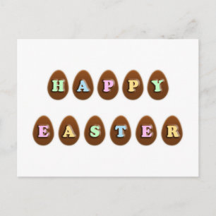 Happy Oaster Chocolate Eggs Feiertagspostkarte