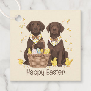 Happy Oaster Chocolate Labrador Retriever Hunde Geschenkanhänger