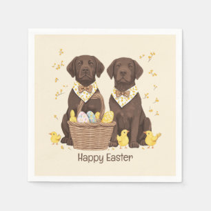 Happy Oaster Chocolate Labrador Retriever Hunde Serviette