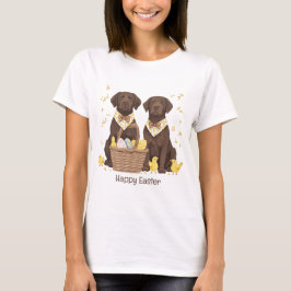 Happy Oaster Chocolate Labrador Retriever Hunde T-Shirt