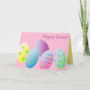 Happy Oaster Colorful Eggs anpassbar Karte