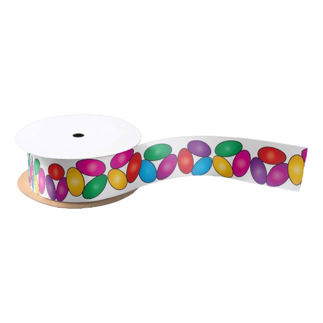 Happy Oaster Colorful Jelly Beans Satinband (Spule)