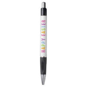 Happy Oaster Colorful Rainbow Typografy Kugelschreiber