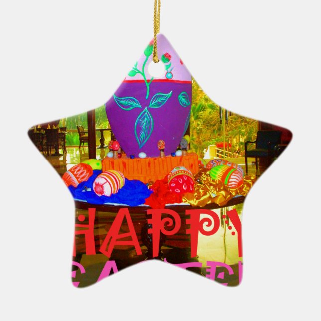 Happy Oaster Colors Keramikornament (Vorne)