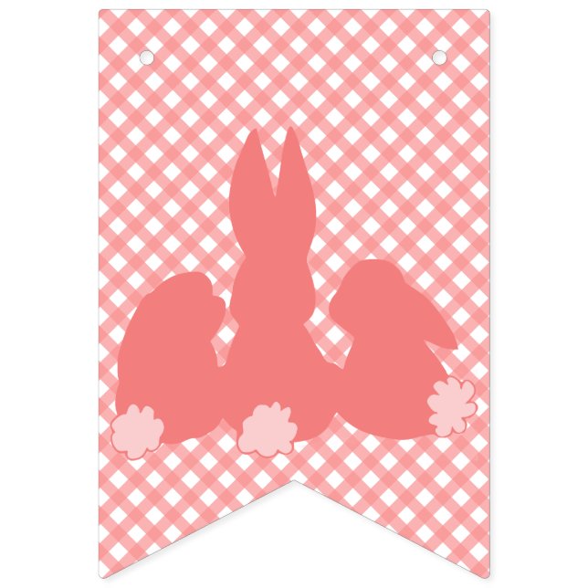 Happy Oaster - Coral Oaster Bunnies Wimpelkette (Erste Fahne)
