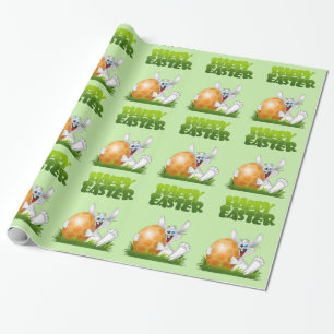 Happy Oaster Crazy Bunny Geschenkpapier