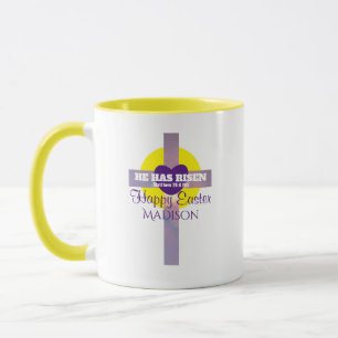 Happy Oaster Cross Bible Verse Individuelle Name Tasse