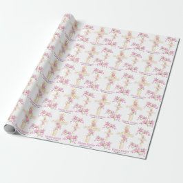 Happy Oaster Cross Pink Bloral Orchid Blume Geschenkpapier