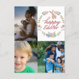 Happy Oaster Custom 3 FotoCollage Feiertagspostkarte