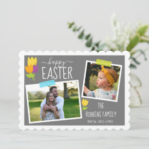 Happy Oaster Custom Foto Washi Tape Tulip Holida Feiertagskarte
