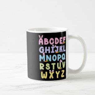 Happy Oaster Day Alphabet Abcs Elemeno für Lehrer Kaffeetasse