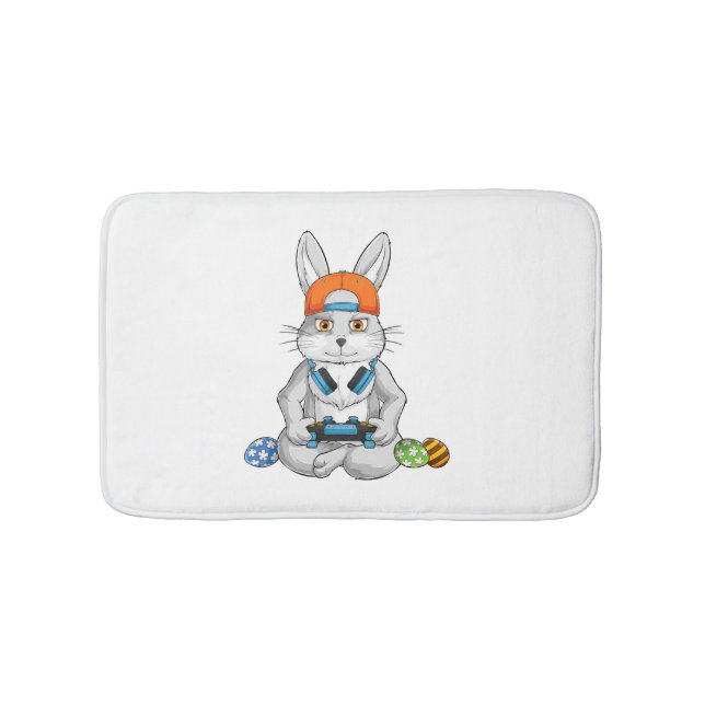 Happy Oaster Day Bunny Egg Gamer Badematte (Vorderseite)