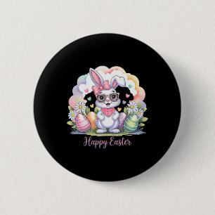 Happy Oaster Day Bunny Eggs Niedlich Happy Oaster  Button