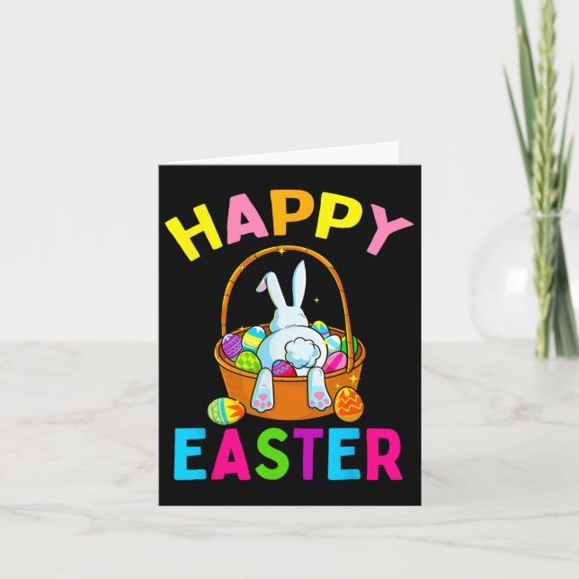 Happy Oaster Day Bunny Junting Schokolade Egg Karte (Vorderseite)