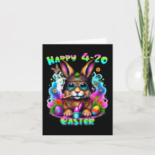 Happy Oaster Day Bunny Smoking Wewn Funny Karte