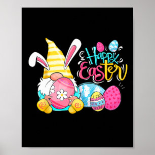 Happy Oaster Day Bunny Spring Gnome Ostereier Jung Poster
