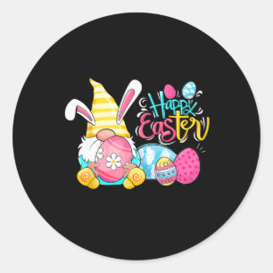 Happy Oaster Day Bunny Spring Gnome Ostereier Jung Runder Aufkleber