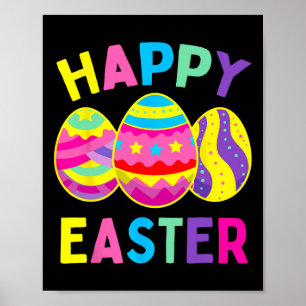 Happy Oaster Day Egg Jagen Osterfest Bunny Poster