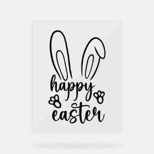 Happy Oaster Day Funny Eggs Rabbit Funny T - Shirt Acrylschild