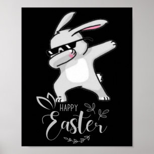 Happy Oaster Day Niedlich Dubbing Bunny Rabbit Fun Poster