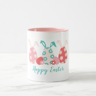 Happy Oaster Decorated Eggs Bunny Oars Tasse