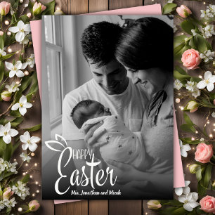 Happy Oaster Decorative Script Overlay Foto Feiertagskarte