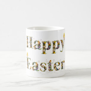 Happy Oaster Decorative Text Baby Chicks Kaffeetasse
