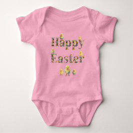 Happy Oaster Decorative Text Baby Chics Strampler