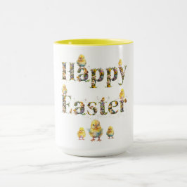 Happy Oaster Decorative Text Baby Chics Tasse