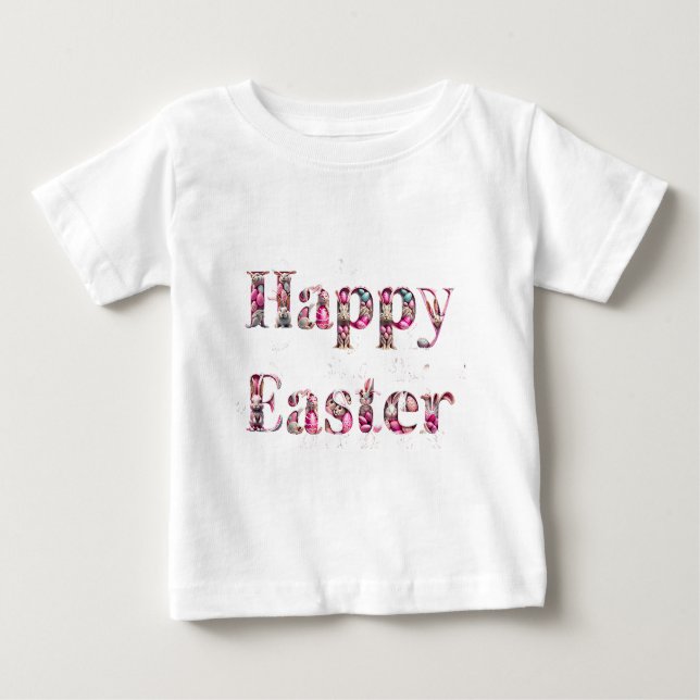 Happy Oaster Decorative Text Baby T-shirt (Vorderseite)