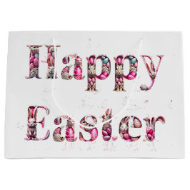 Happy Oaster Decorative Text Große Geschenktüte