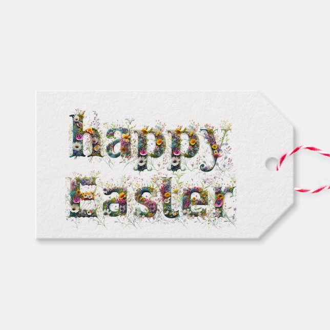 Happy Oaster Decorative Wildblume Geschenkanhänger (Vorderseite (Horizontal))