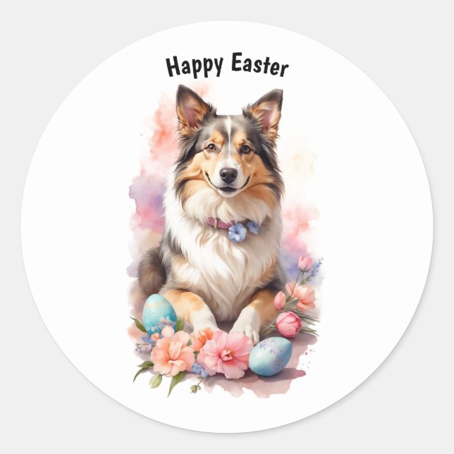Happy Oaster Dog Runder Aufkleber (Vorderseite)