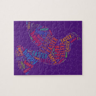 Happy Oaster Dove Grußtext Puzzle